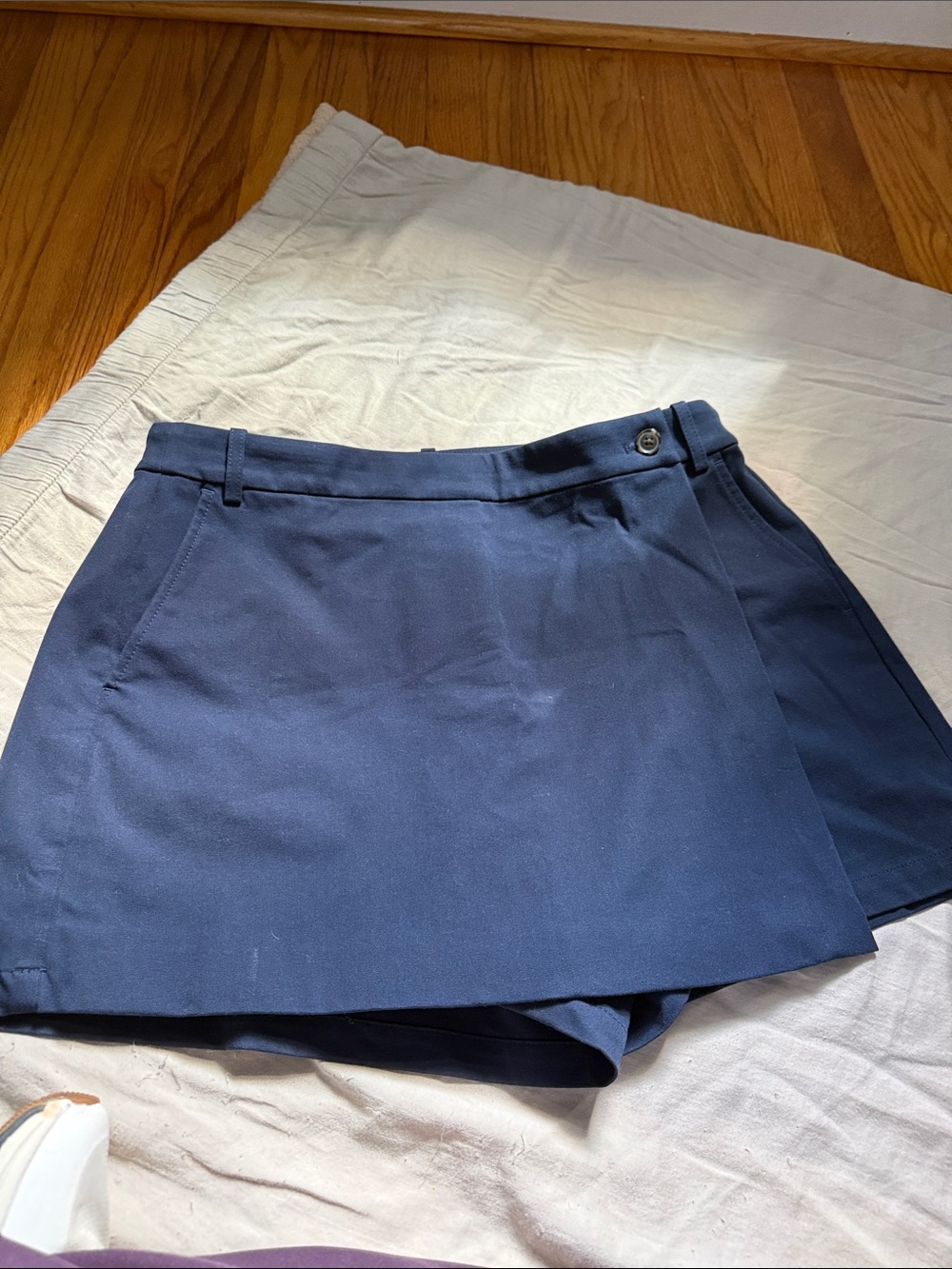 J. Crew Navy Skort with Wrapped Front